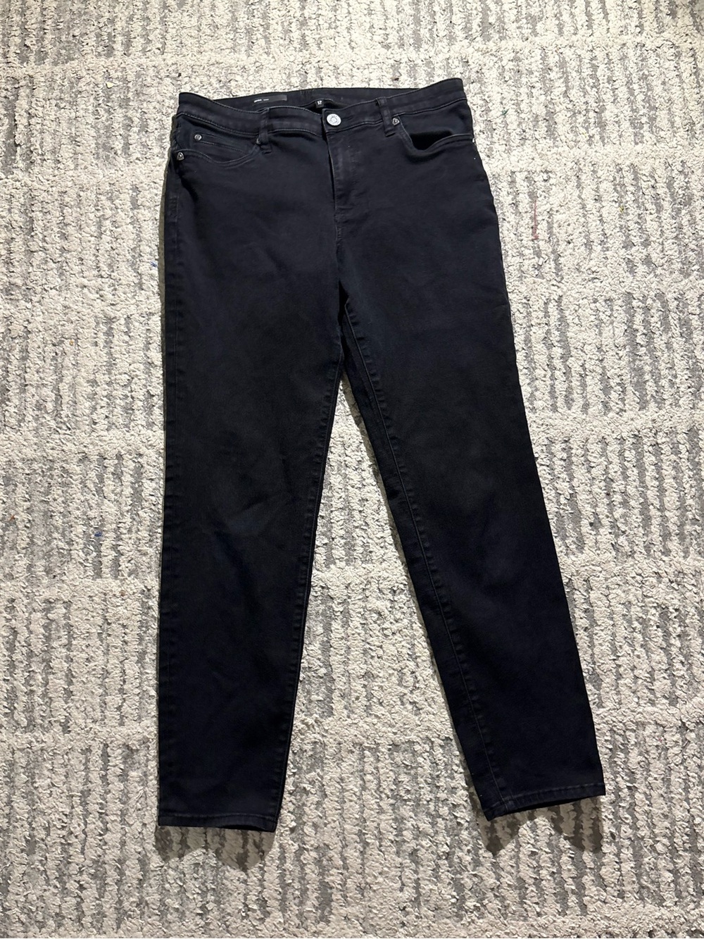 Kut from the Kloth sienna skinny black straight jeans pants size 12 - Picture 2 of 5